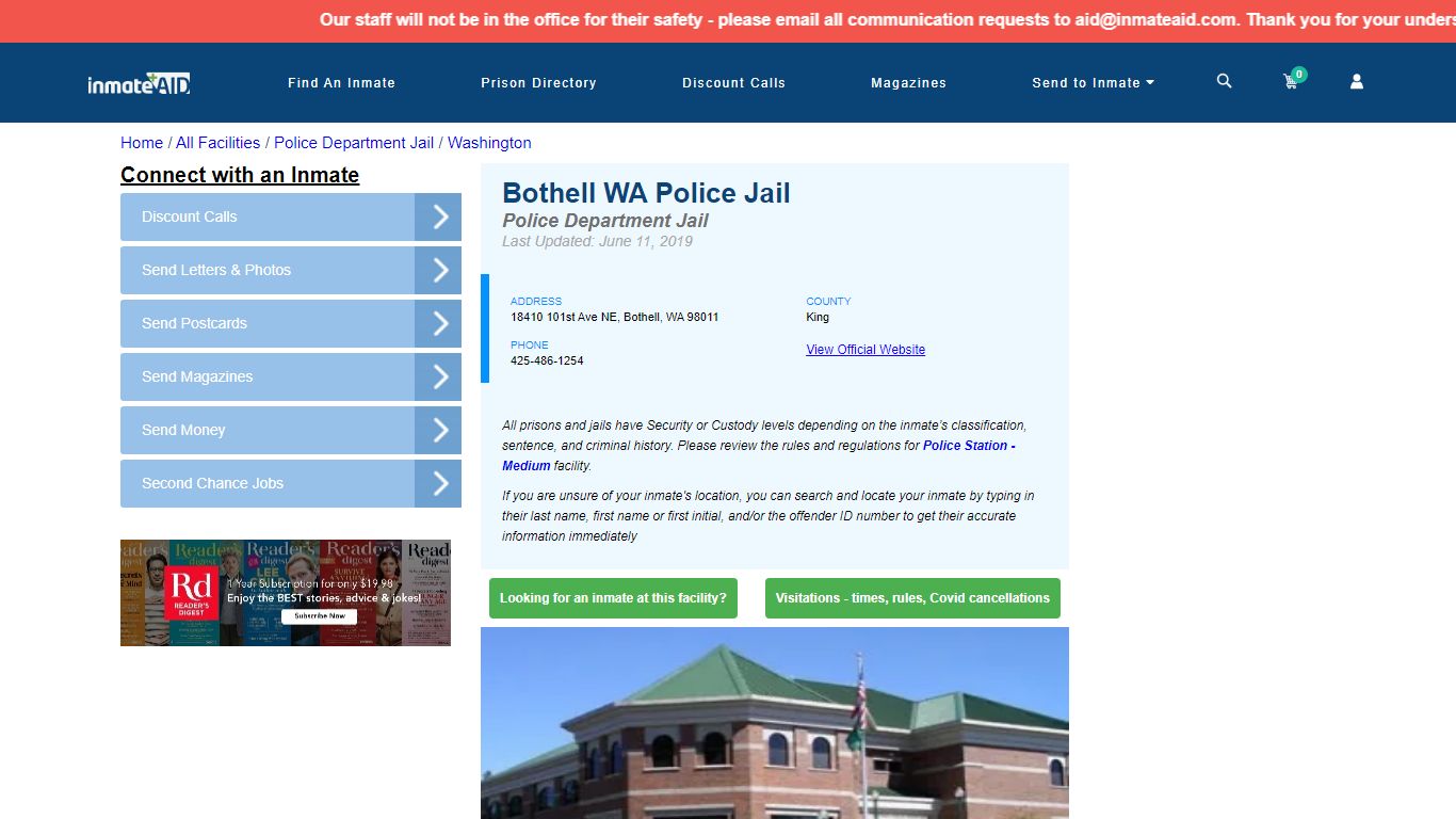 Bothell WA Police Jail & Inmate Search - Bothell, WA