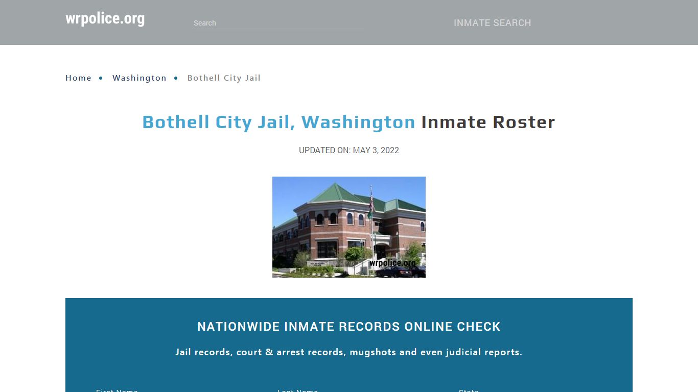 Bothell City Jail, Washington - Inmate Locator