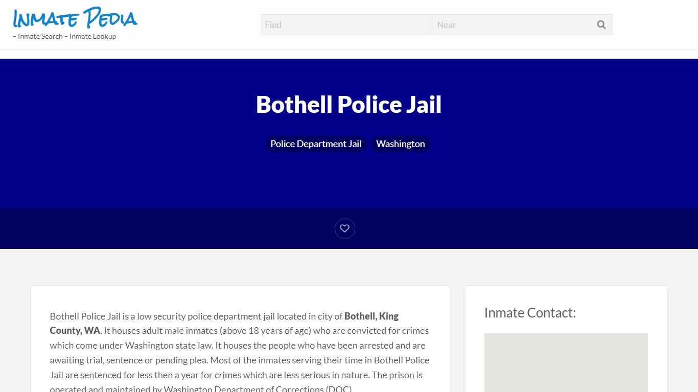 Bothell Police Jail – Inmate Pedia – Inmate Search ...